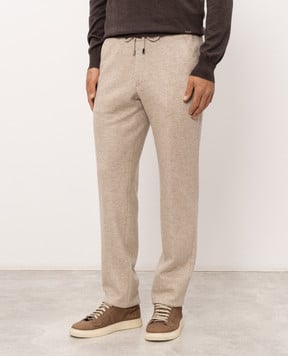Enrico Mandelli Beige cashmere pants GYMP015428