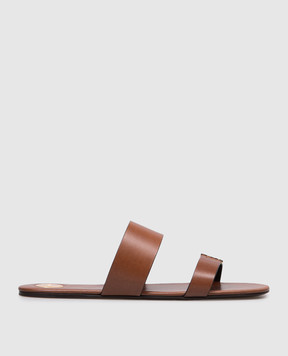 Saint Laurent Brown leather flip-flops BABYLONE 860809DWE00