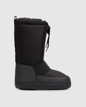 Maison Margiela MM6 Children's black combination boots with a patch 839503639