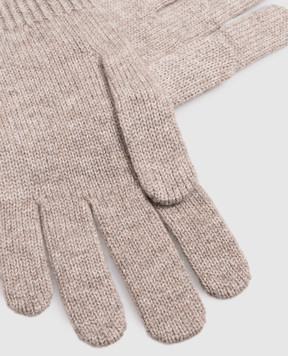 Brunello Cucinelli Melange grey cashmere gloves M2293118