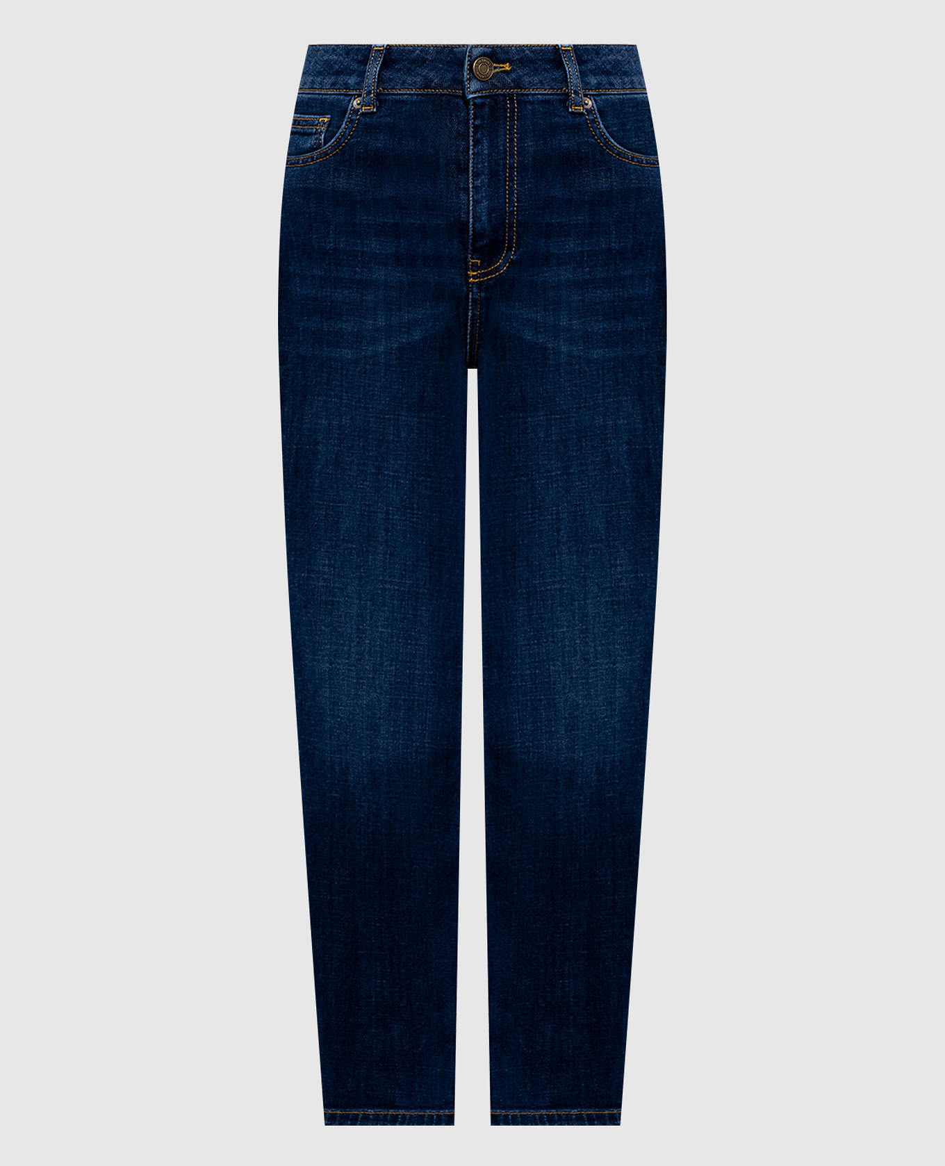 

Blue cropped jeans with logo patch Twinset