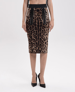 Dolce&Gabbana Leopard print skirt F4DC2TFSUBF