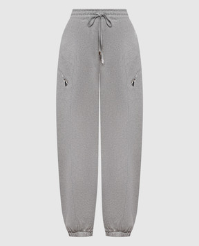 The Attico Grey insulated cargo joggers with logo embroidery 261WCP00318JJF003AA