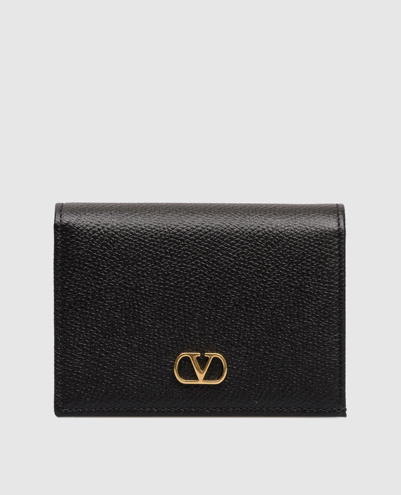 

Vlogo Signature Black Leather Wallet Valentino