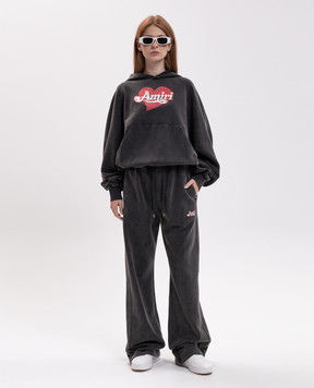 AMIRI Grey hoodie with logo print AW426JR020