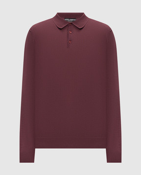 Dolce&Gabbana Purple cashmere polo shirt GXZ25TJBW1W