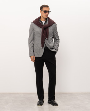 Enrico Mandelli Gray wool cardigan 4K051A6210