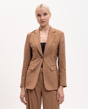 Marco Pescarolo Brown Iris wool and silk jacket IRISD5314
