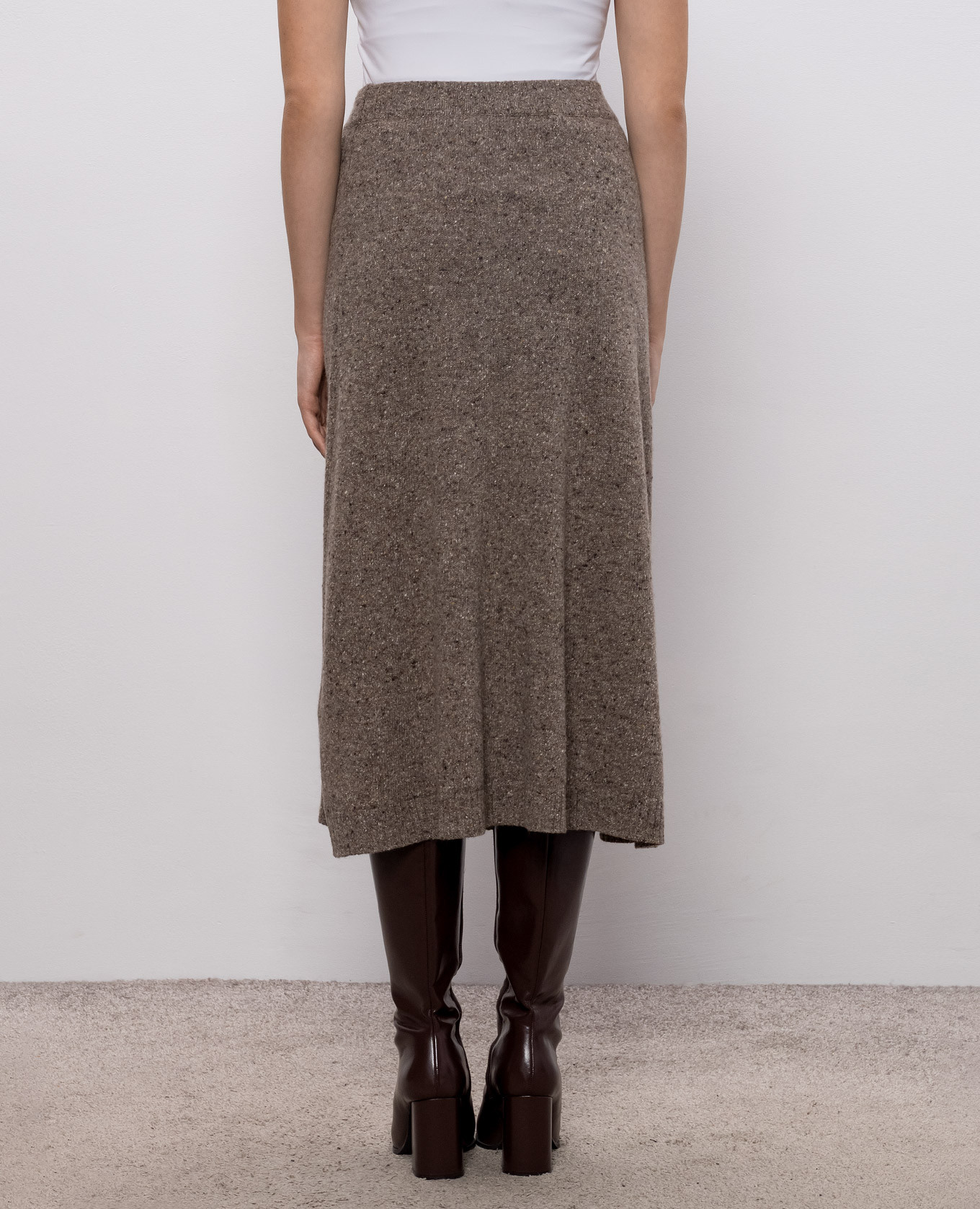 ALOA brown skirt with wool and silk Max Mara Weekend 4