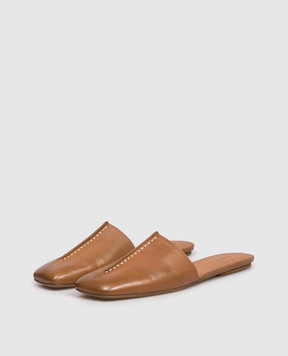 Marsell Brown leather Quadrangolo mules MW8835P091
