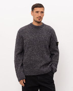 Stone Island Gray sweater with wool L2S155100031S0N20