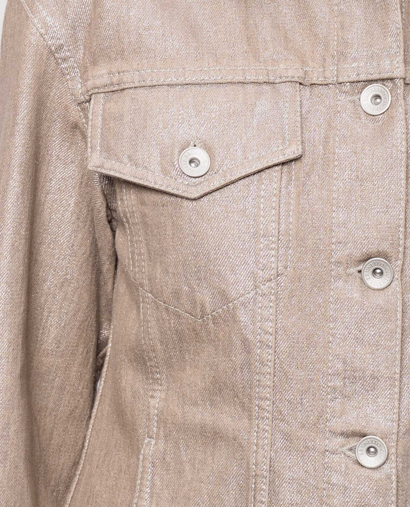 

Beige denim jacket with lurex Brunello Cucinelli