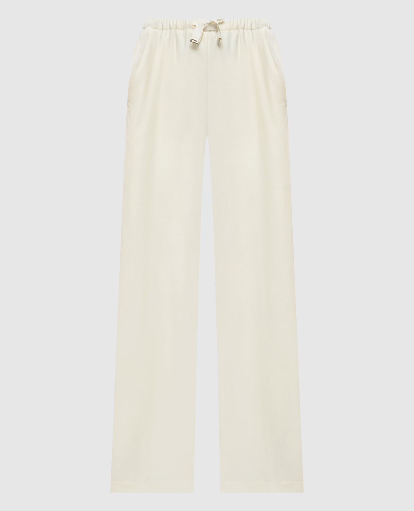 Ivory wool trousers
