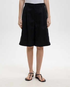 Max Mara Black linen CARAVAN Bermuda shorts MSTCARAVAN