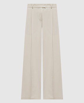 Brunello Cucinelli Beige pants with a monil chain M0H38P8884