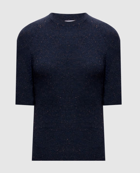 Brunello Cucinelli Blue top with lurex M9A822200