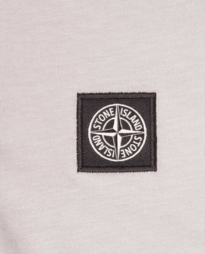 Stone Island Children's gray T-shirt with logo patch L2S162100003S00471012