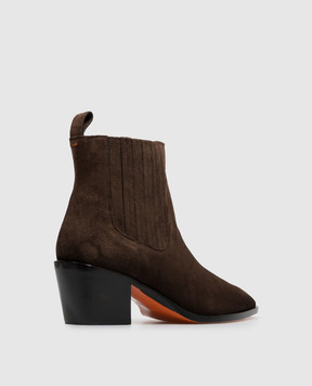 Santoni Brown suede ankle boots WTOU71799BJ2NAEA