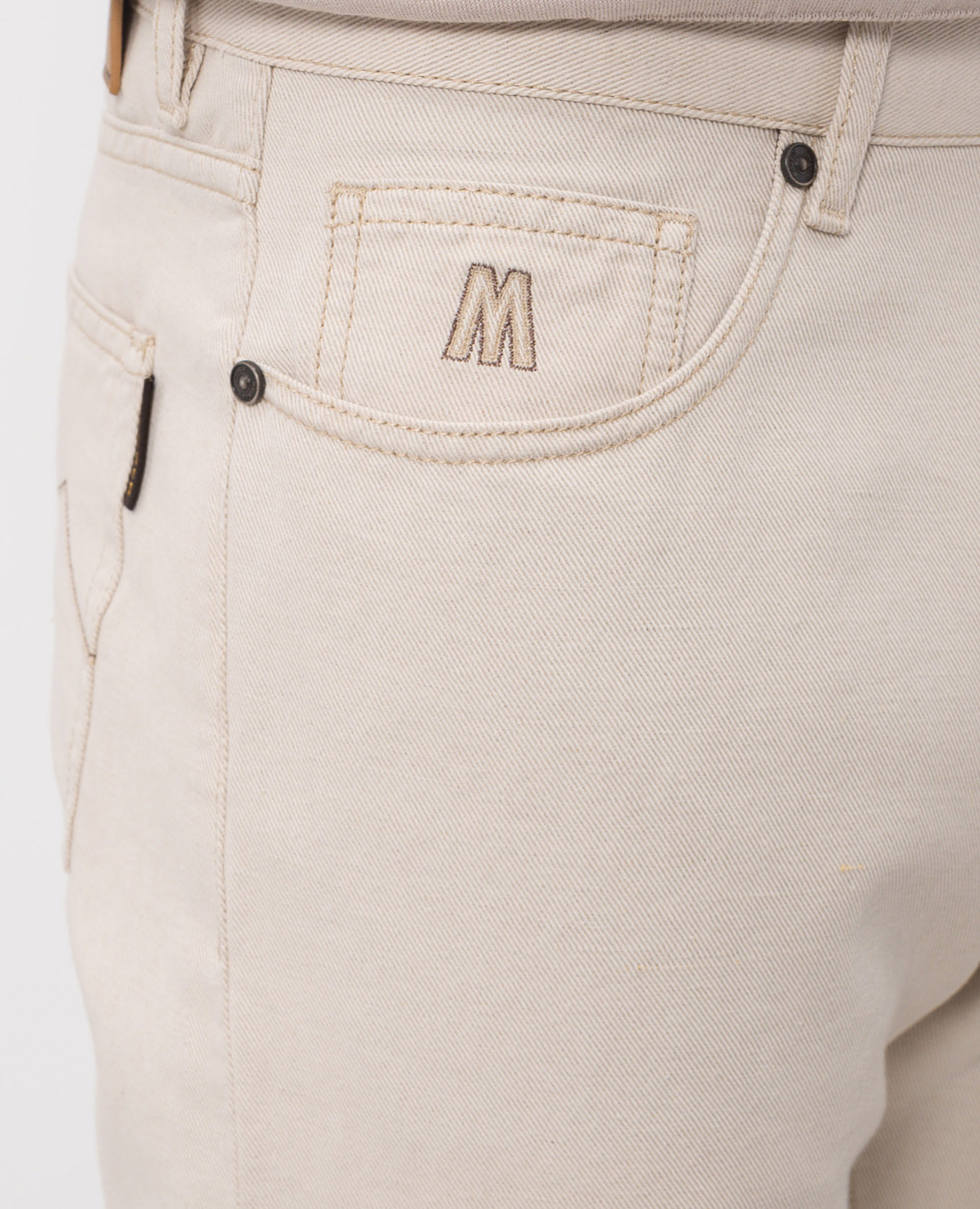 

Beige MILTON jeans with linen MooRER