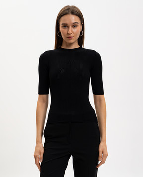 Twinset Black ribbed top 261TP3402
