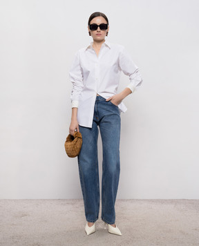 Magda Butrym Blue jeans with logo patch DENIM15PANTS152426