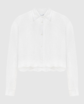 Ermanno Scervino White cropped lace blouse D482K344APEWF