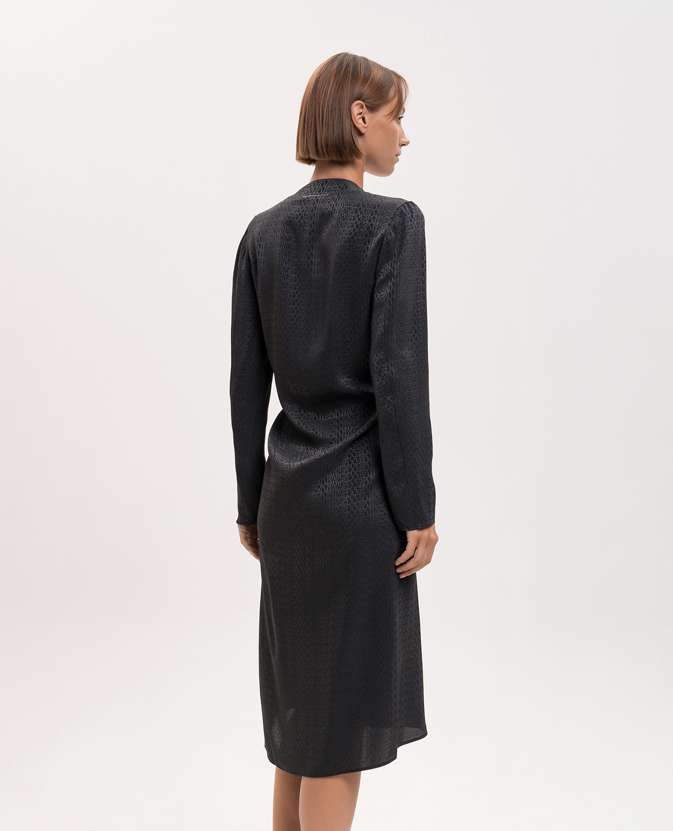 Black dress with logo pattern Maison Margiela MM6 4