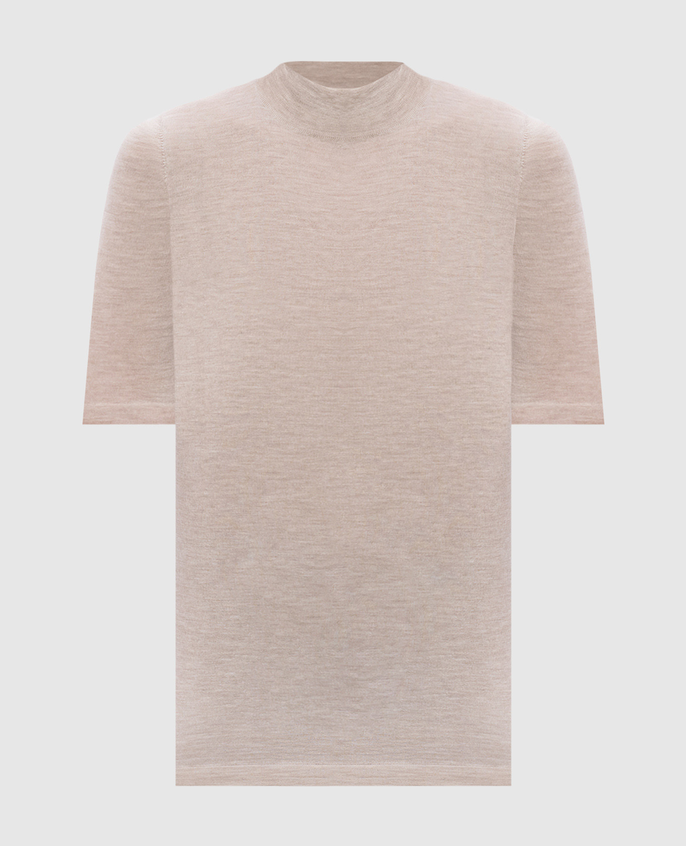 Beige cashmere and silk top