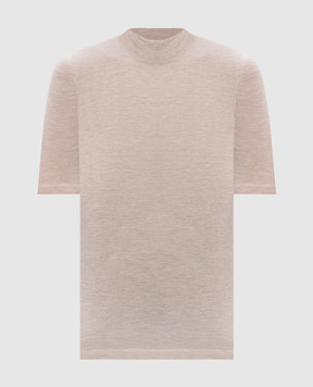 Brunello Cucinelli Beige cashmere and silk top M13800004P