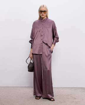 Brunello Cucinelli Purple silk pants M0C59P8942