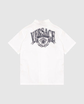 Versace Children's white shirt with logo print 10229091A16937