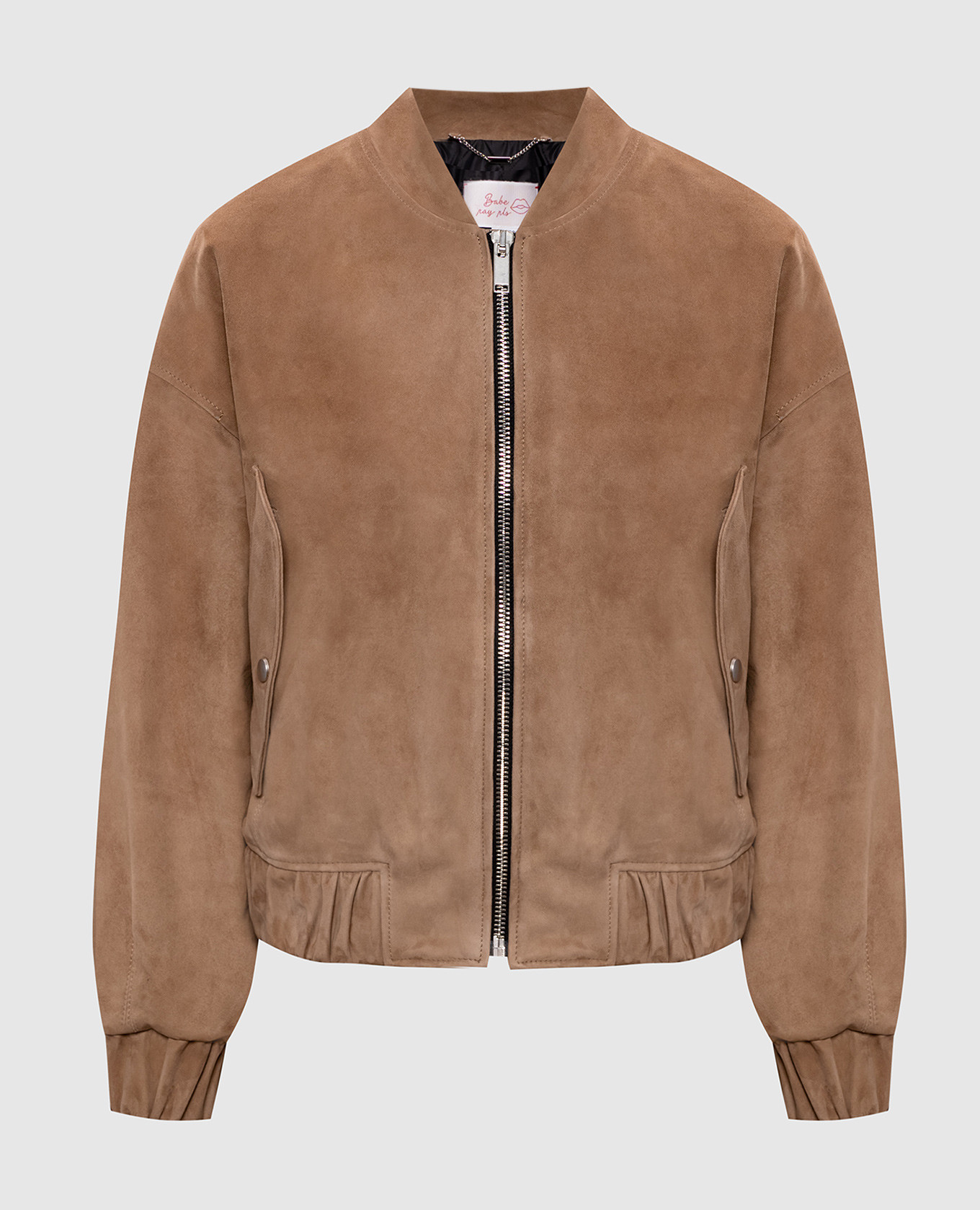 

Brown suede bomber jacket Babe Pay Pls