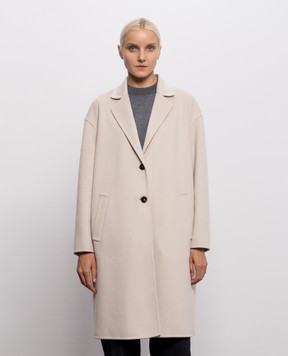 Agnona Beige cashmere coat TL1202AD7036