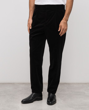 Brunello Cucinelli Black corduroy pants MY499S2450