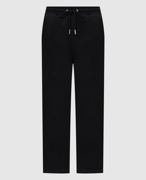 Ami Paris Black sweatpants with Ami de Coeur embroidered logo HTR856730
