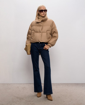 Be Florence Beige cropped down jacket BE2615