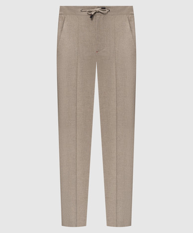 Beige wool pants