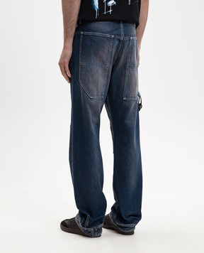 Off-White Blue distressed cargo jeans 44XYA196S26D002