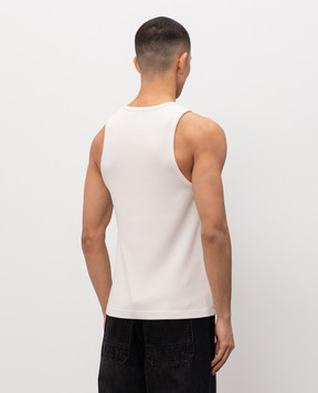 AGOLDE Viggo white ribbed tank top A10241260
