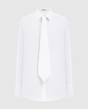 Brunello Cucinelli White shirt with removable tie MP091M3A56