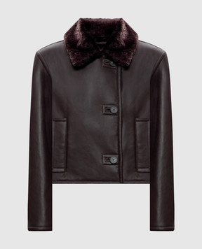 JOSEPH Liri burgundy sheepskin coat JF010066