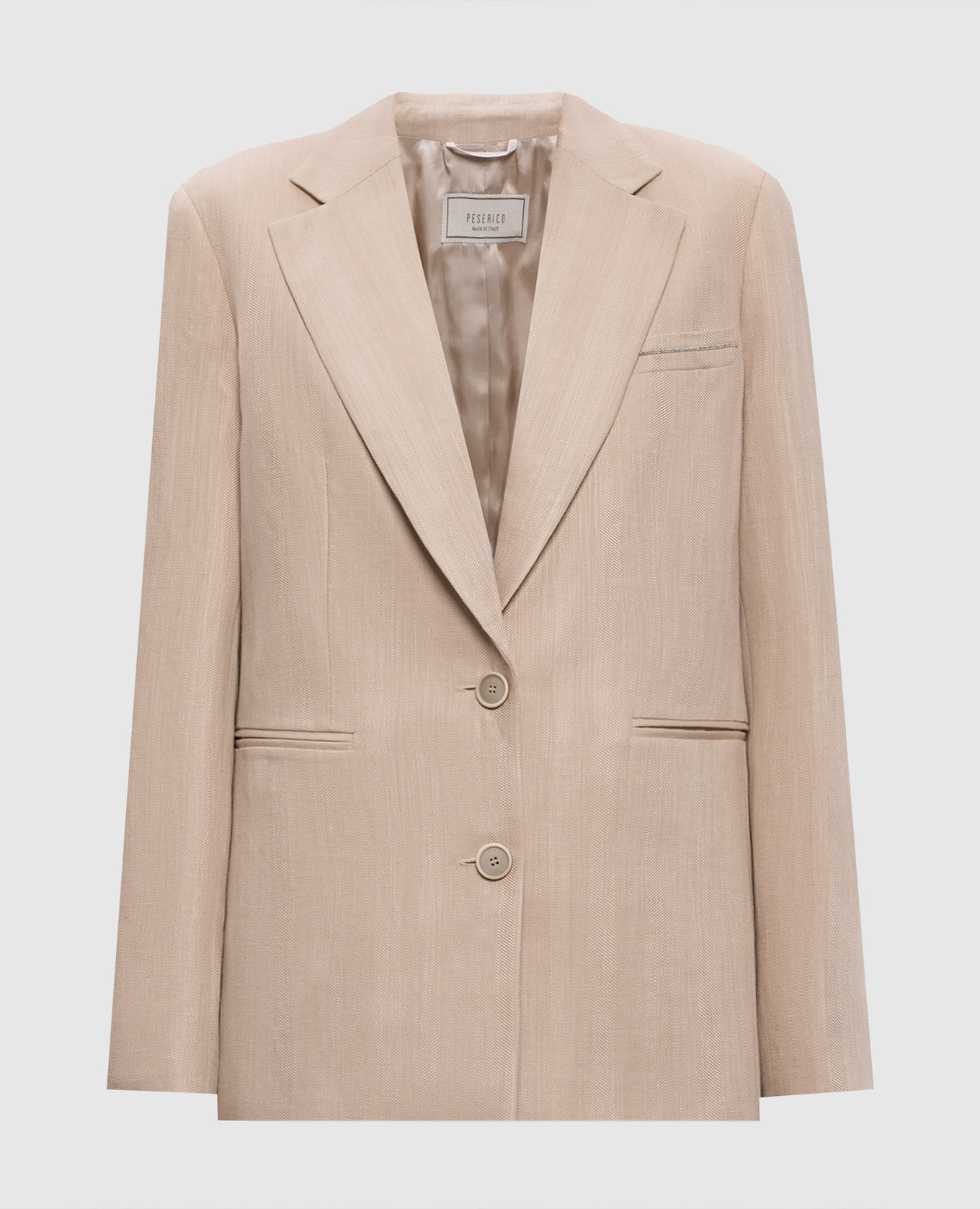 

Beige jacket with linen Peserico