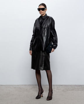 Ermanno Scervino Black leather shirt D482I750IHK