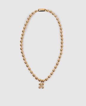 Off-White Gold-tone Arrow emblem necklace OWOB13WF25MET001
