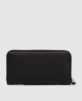 Santoni Black wallet with logo DFPPA2372FOHSIW