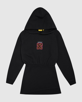 Off-White Children's black dress with emblem 44GDF005F26F001