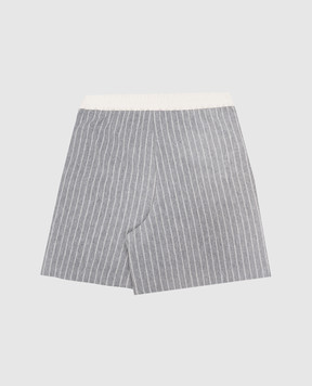 Brunello Cucinelli Children's gray striped shorts BB192G118A