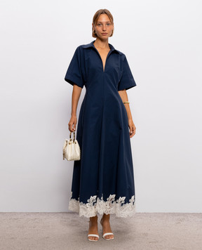 Simkhai Nerris blue dress with lace 4261176CC