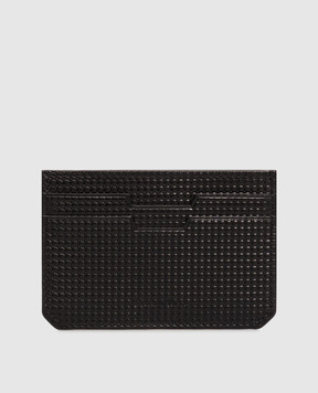Stefano Ricci Black leather cardholder with emblem PP329GPVHI1