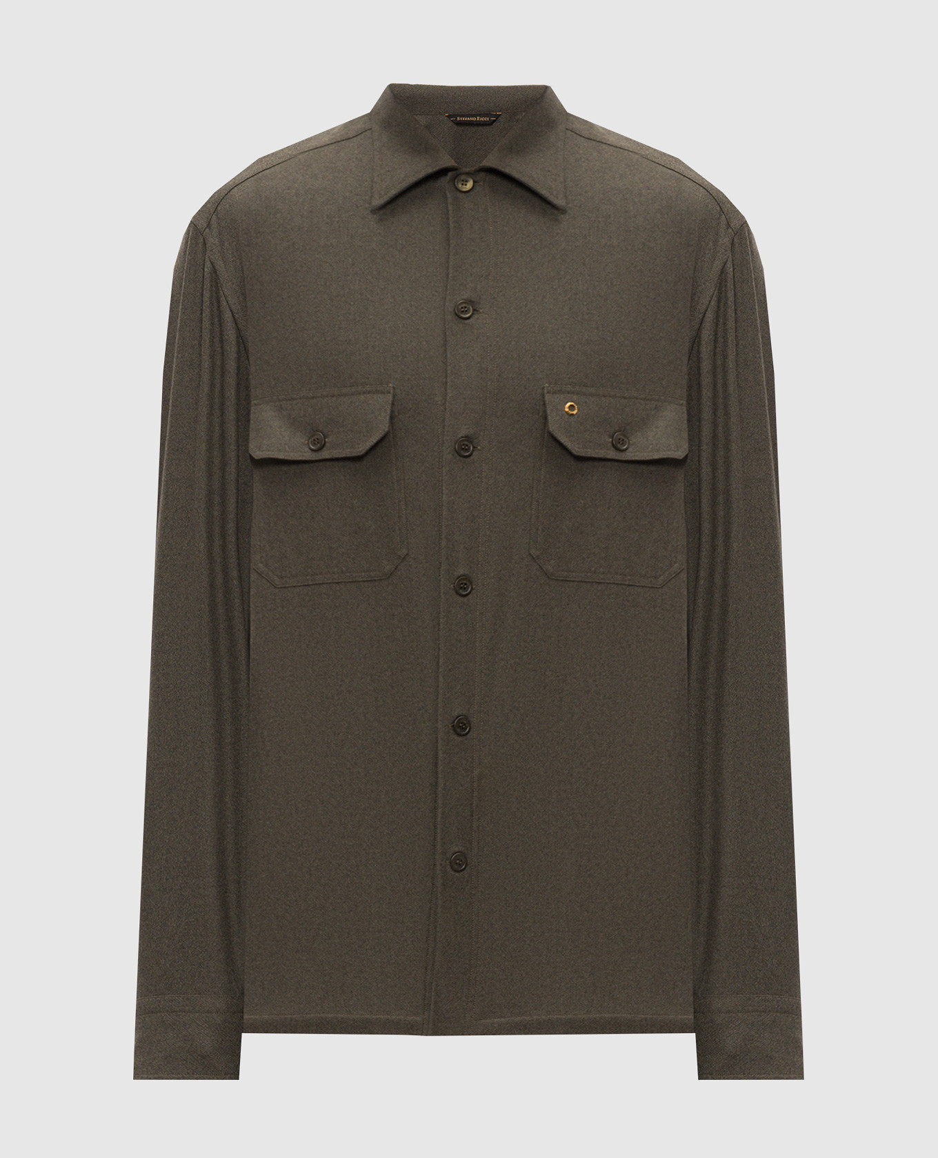 Green cashmere shirt